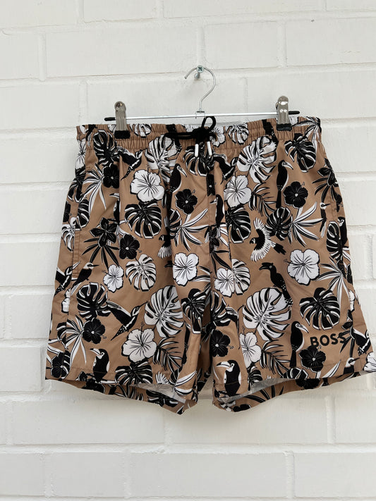 (94) Badehose beige muster