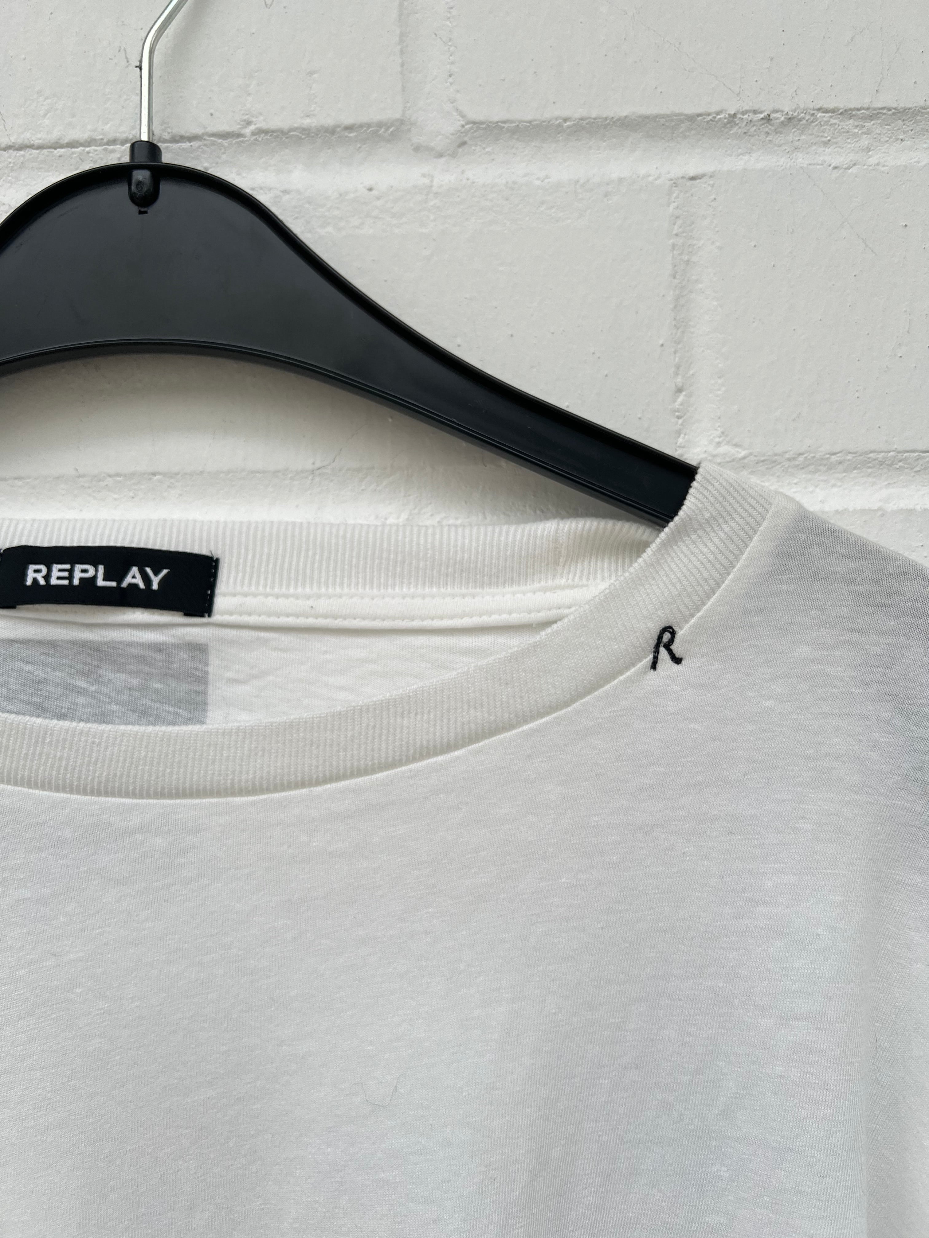 REPLAY Long Sleeve Shirt White GrXXL