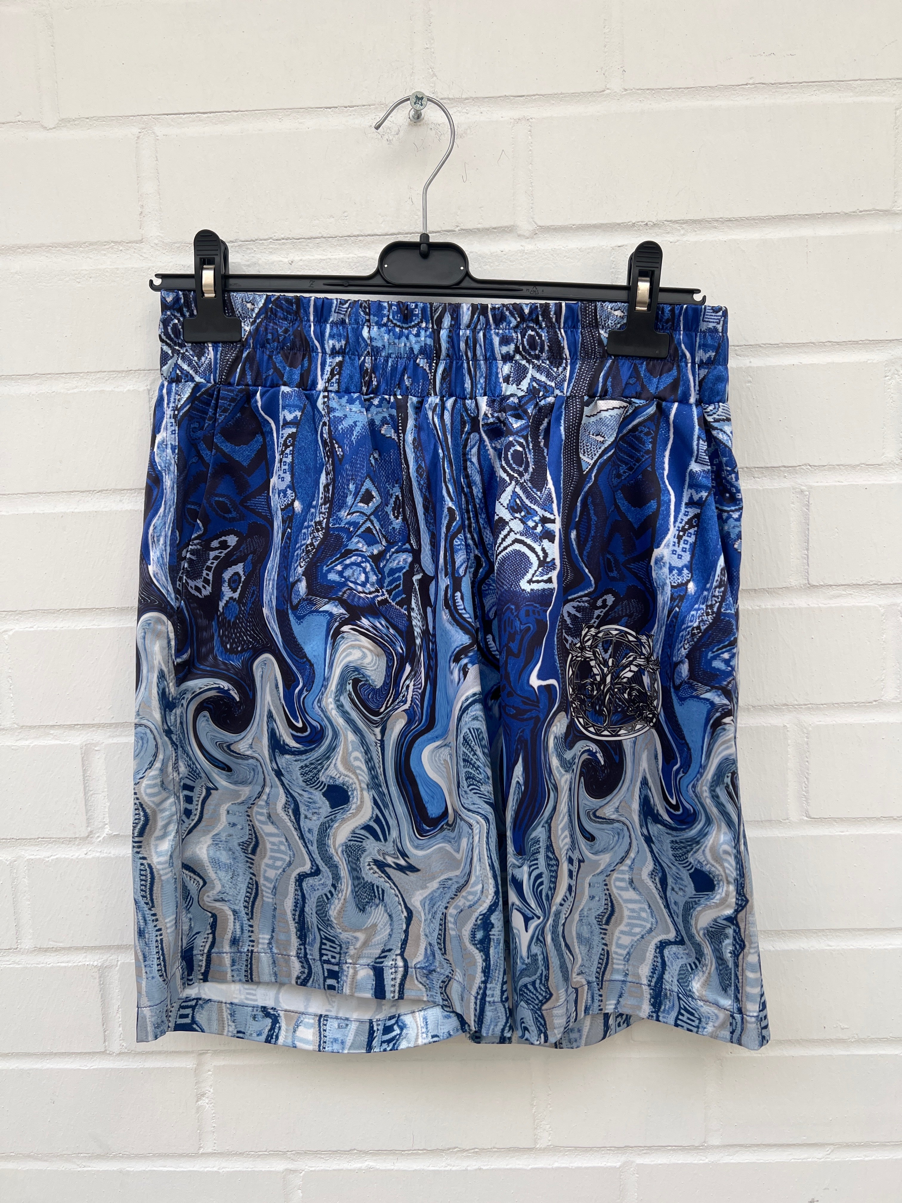 (17) Carlo Colucci Badehose Satin blau