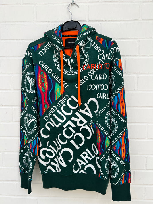 (Stange2) Carlo Colluci Hoodie grünbunt logo Gr.L