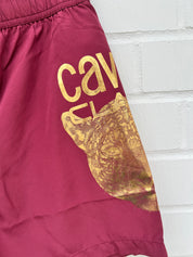 Badehose Bordeaux gold logo