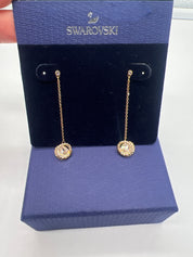 SWAROVSKI Ohringe Long White Goldtone