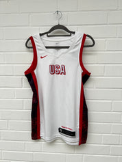 (Stange4) NBA Usa Trikot weißrot Gr.S