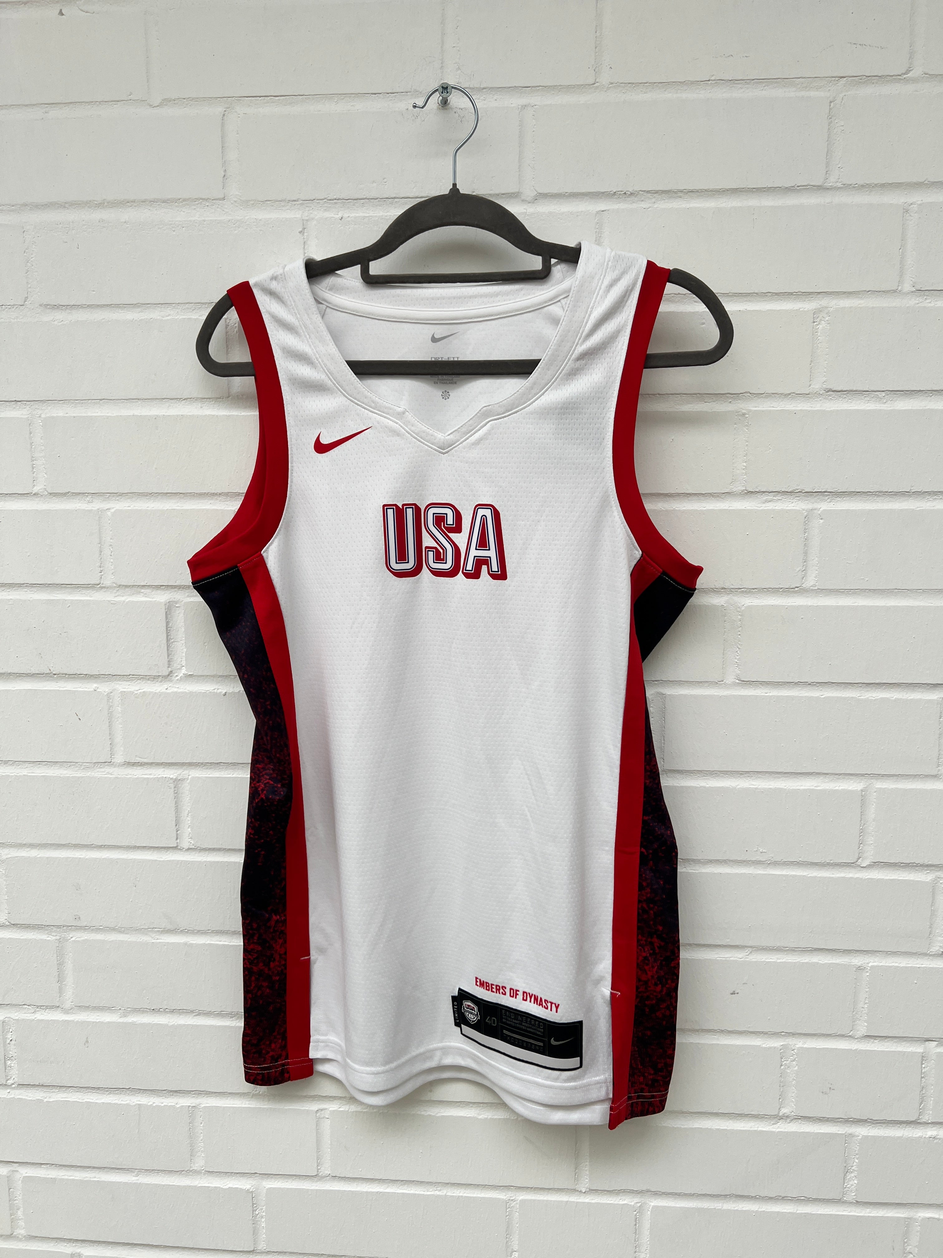 (Stange4) NBA Usa Trikot weißrot Gr.S