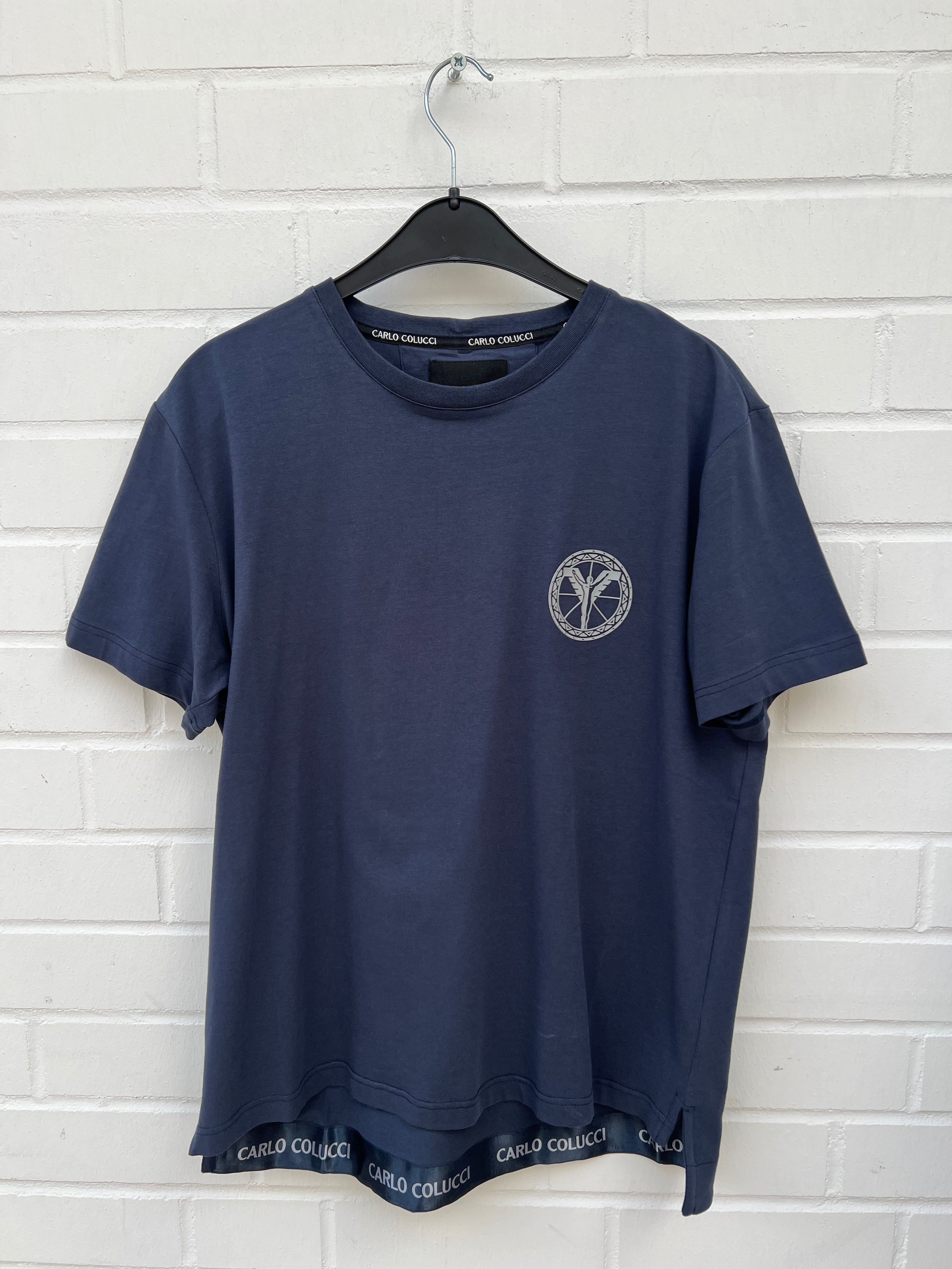 (79) Carlo Colucci Tshirt dunkelblau unisex