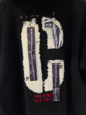 Carlo Colucci Teddyjacke mit Kapuze schwarz