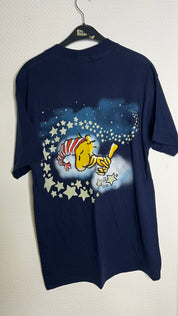 Vintage Glow in the Dark Sleepy Snoopy  Tshirt navy Gr.L 1980