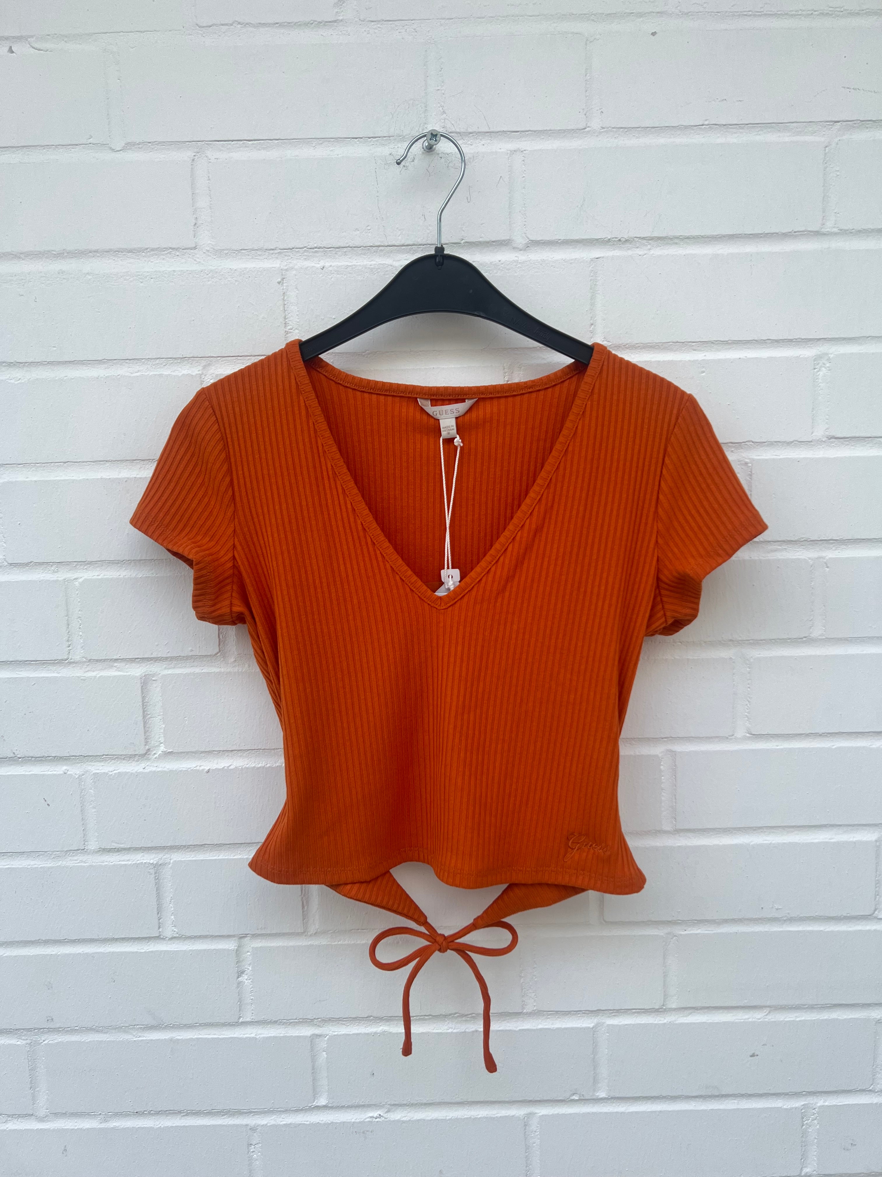 GUESS Tie Back Crop Top GrM