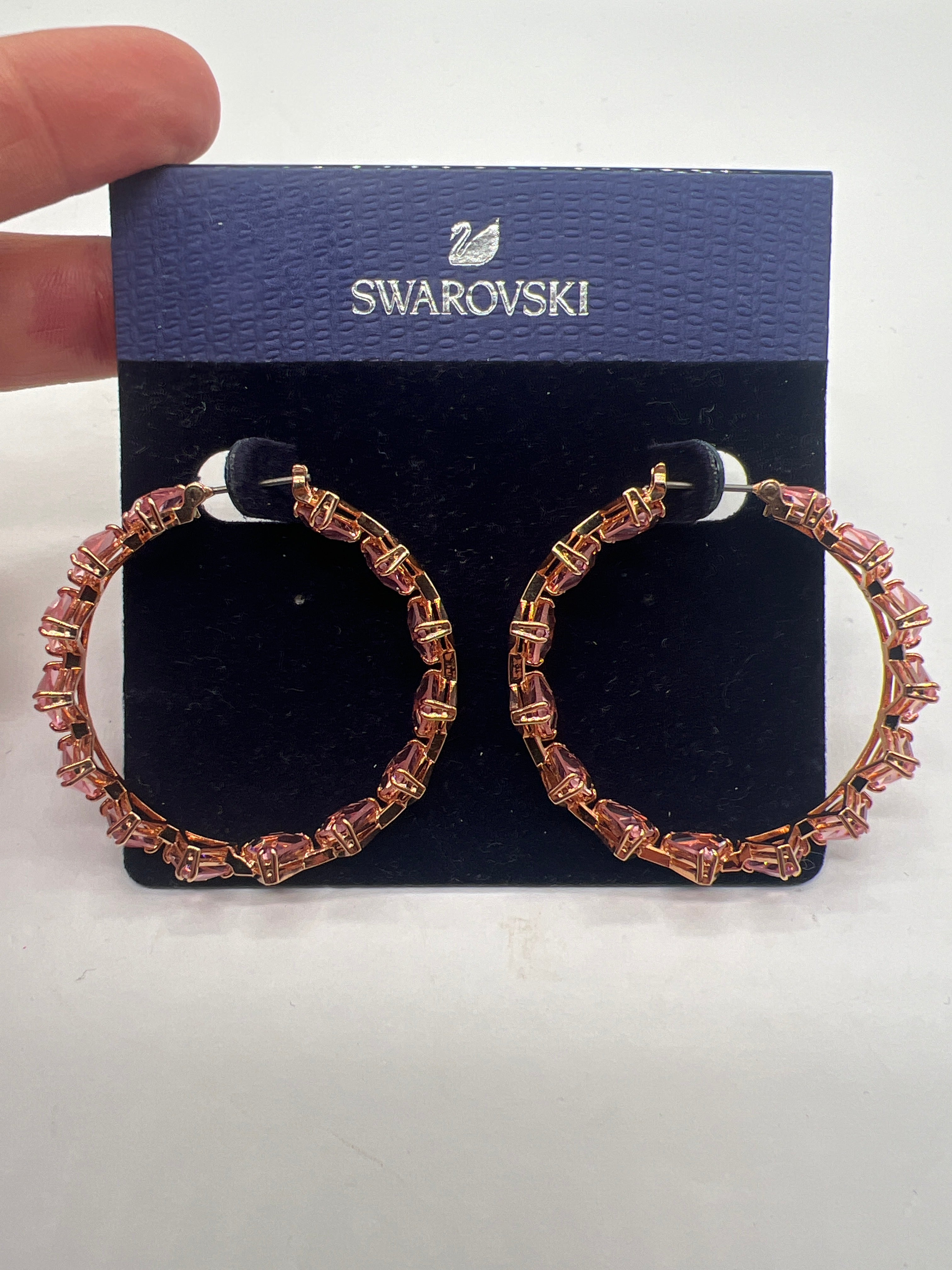 SWAROVSKI Millenia Hoop Ohrringe Pink Goldtone