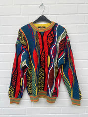 (201) Carlo Colucci 3D Strickpullover Pullover bunt C9014 COL 101