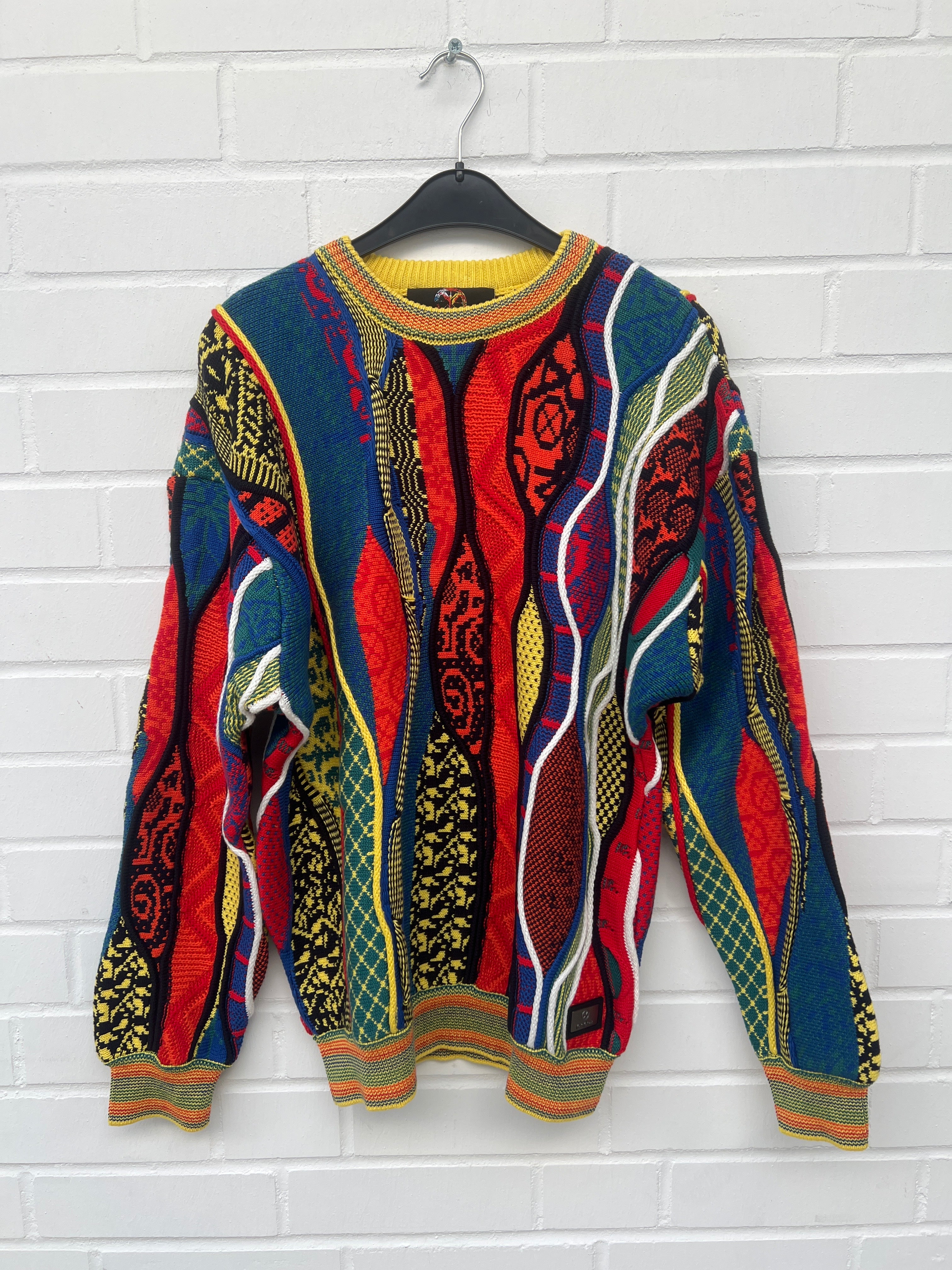 (201) Carlo Colucci 3D Strickpullover Pullover bunt C9014 COL 101