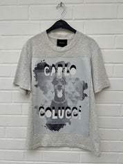 Carlo Colucci Tshirt Hund grau Premium Organic Cotton Comfort Fit