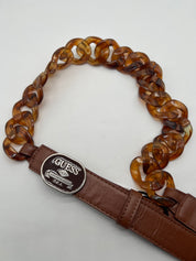 GUESS Gürtel mit Kettenoptik Braun GrL