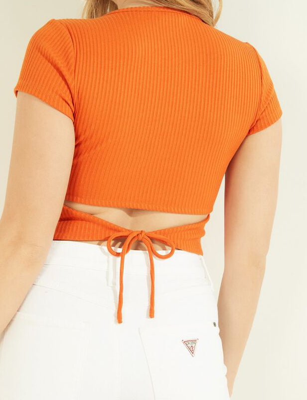 GUESS Tie Back Crop Top GrM