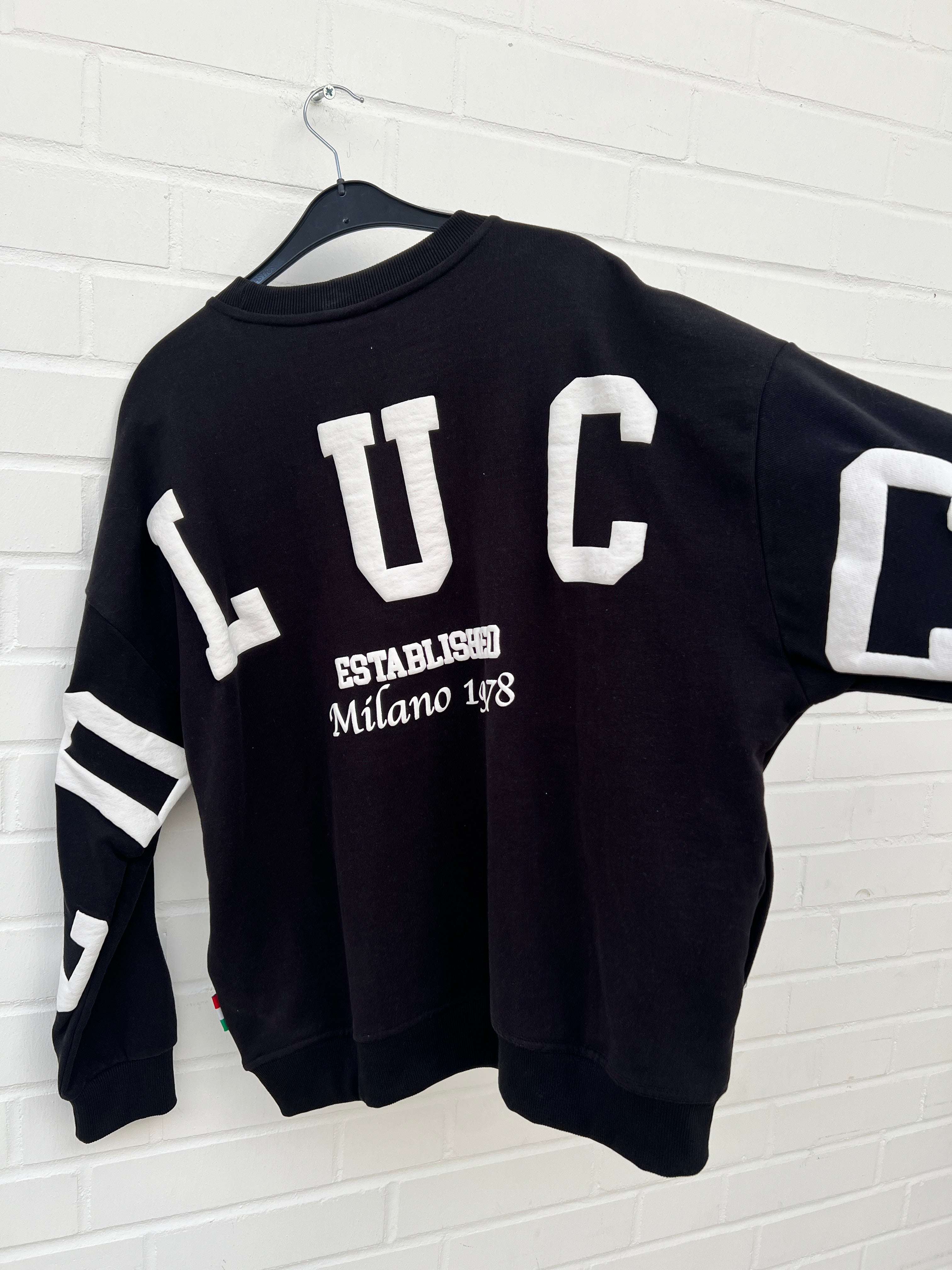 Carlo Colucci Sweatshirt schwarz