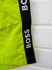 Badehose neongrün schwarz logo Gr.L