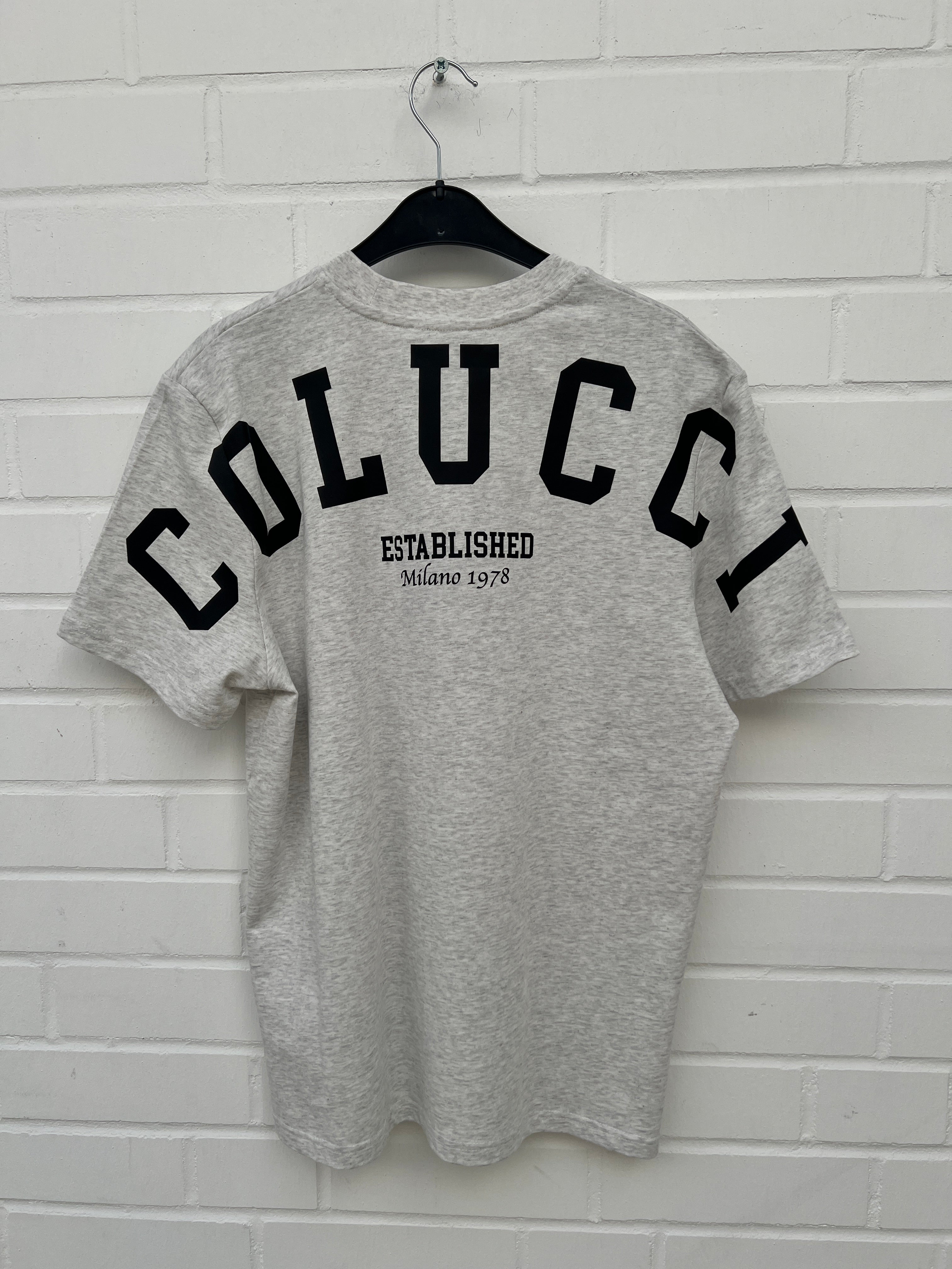 (54) Carlo Colucci Tshirt Organic premium Cotton grau Unisex Comfort Fit