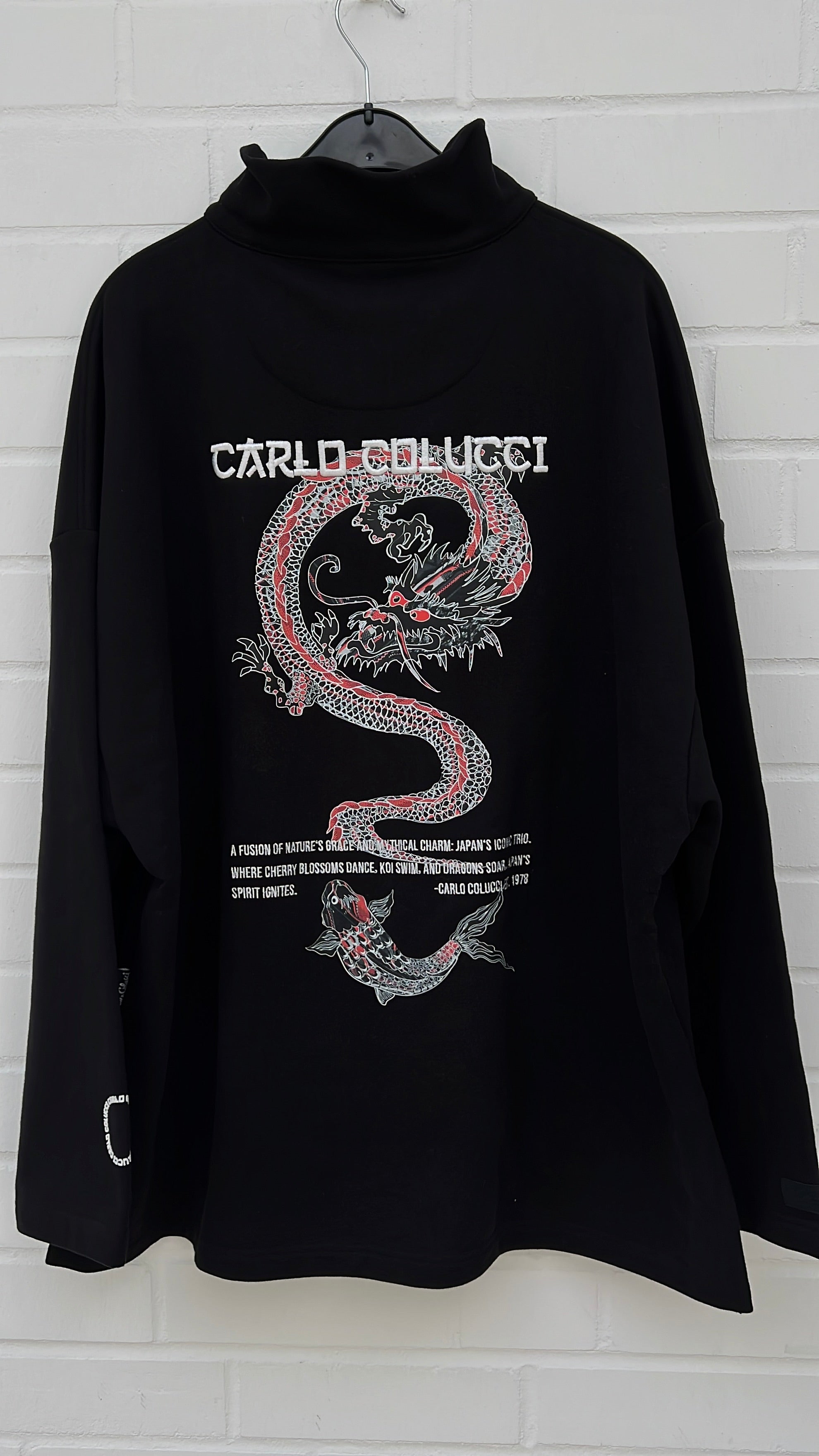 (Strange2) Carlo Colucci Unisex Swearshirt SchwarzMuster Gr.L