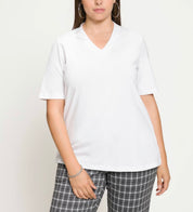 Ulla Popken T-Shirt weiß 809205 200 (U26)