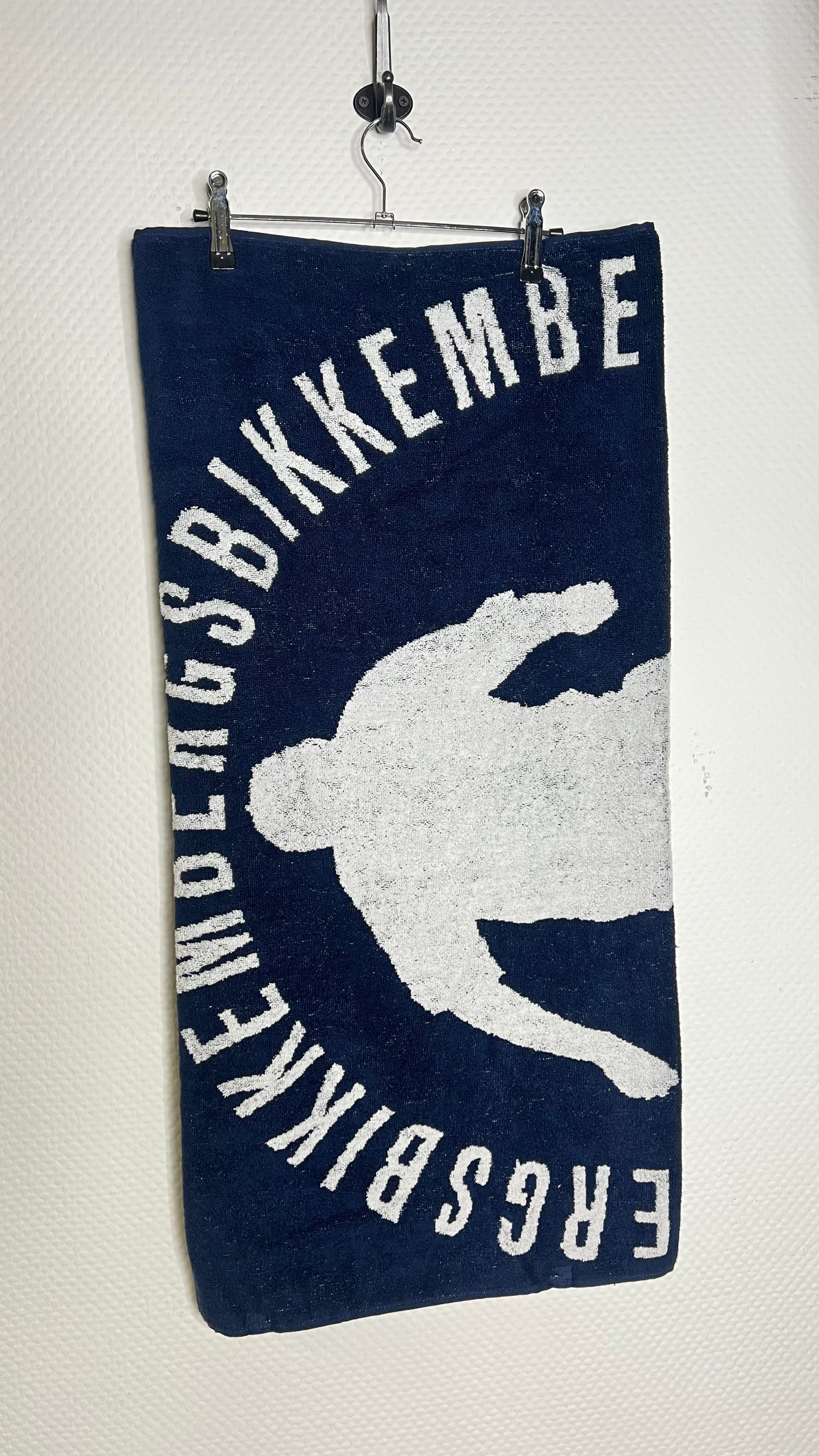 Bikkembergs Beachwear Strandhandtuch 100% Baumwolle Handtuch Schwarz / Weiß / Navy / Gelb