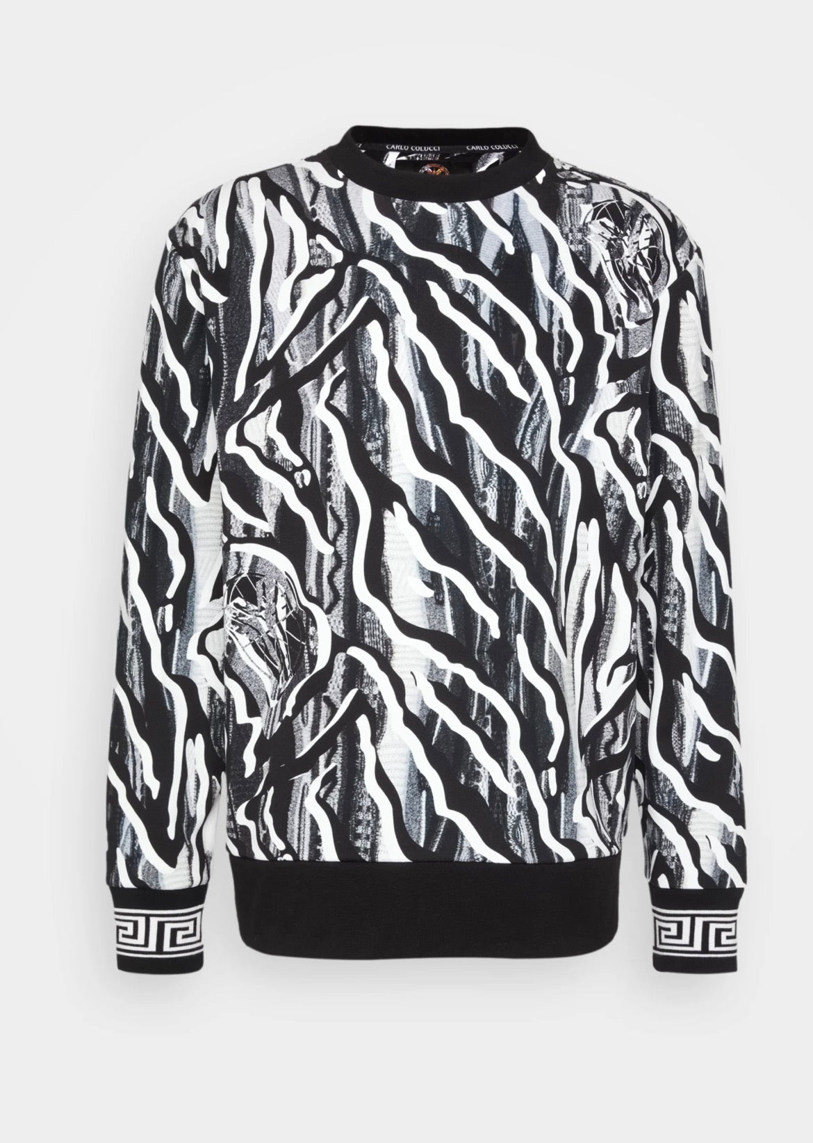 CARLO COLUCCI Sweatshirt grau weiß schwarz