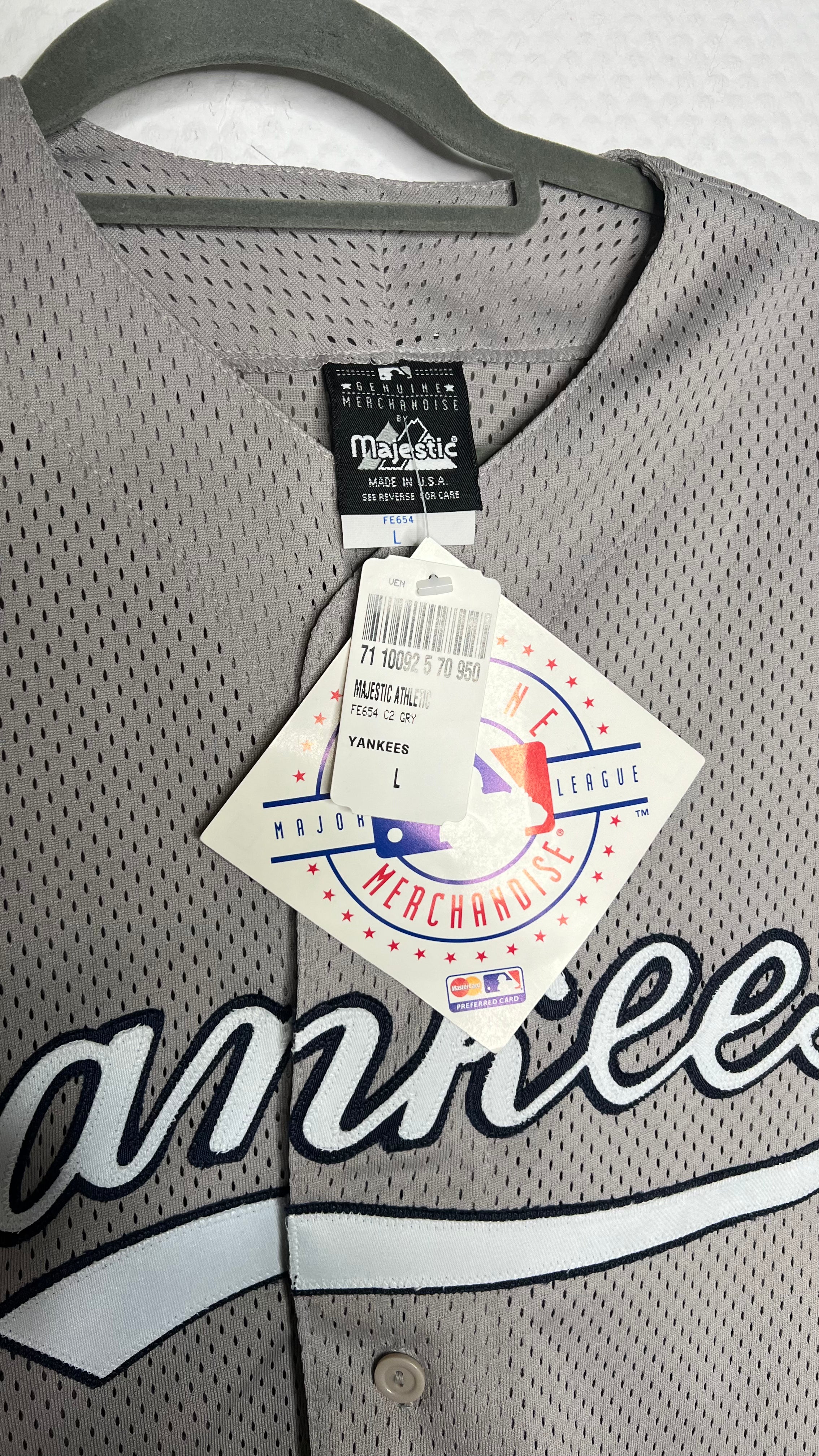 Vintage Majestic Major Leauge New York Yankees Shirt grau