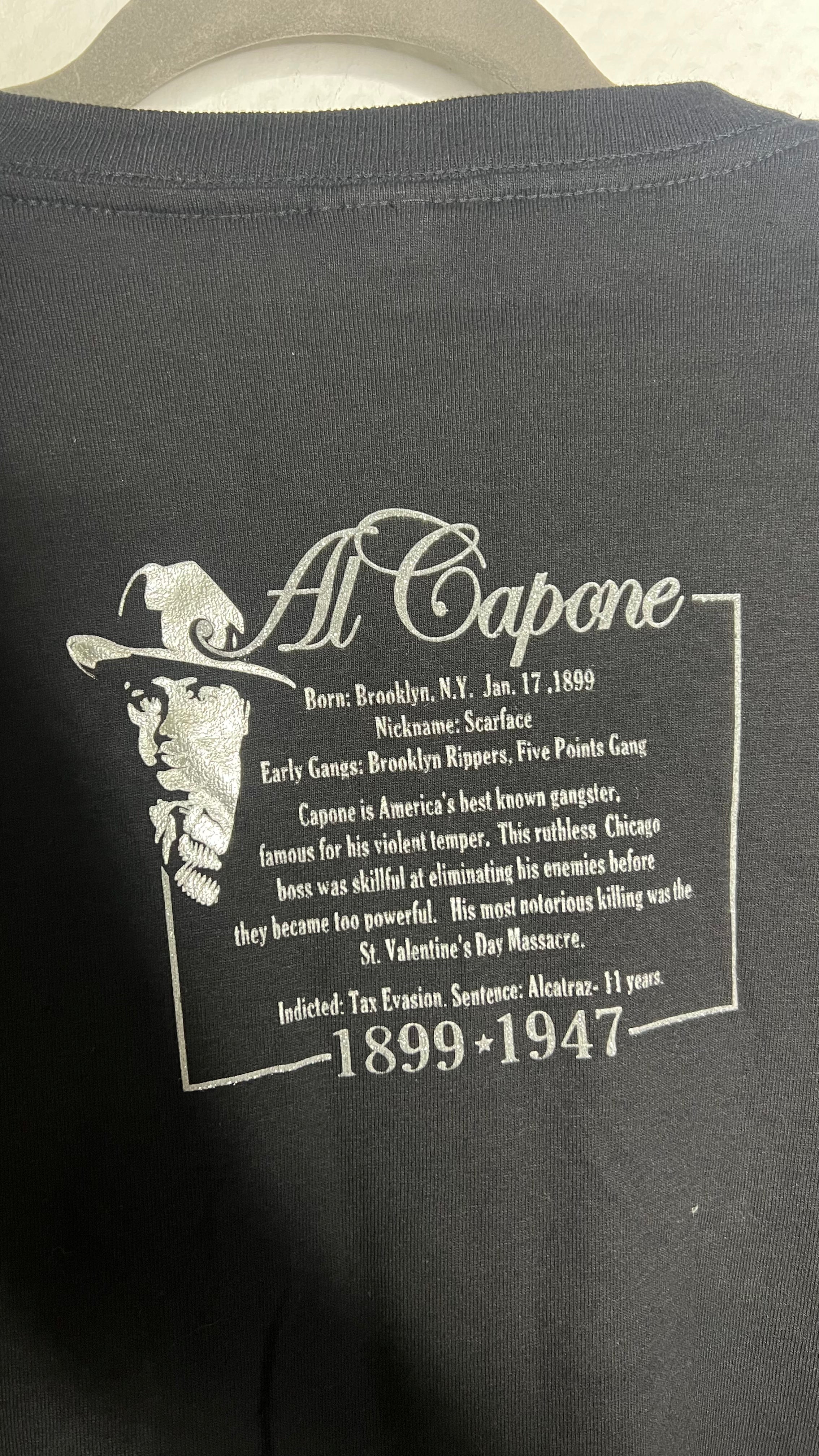 Vintage Urban Legends Tshirt Al Capone schwarz