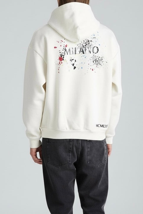 Carlo Colucci Hoodie Farbspritzer Gr.M