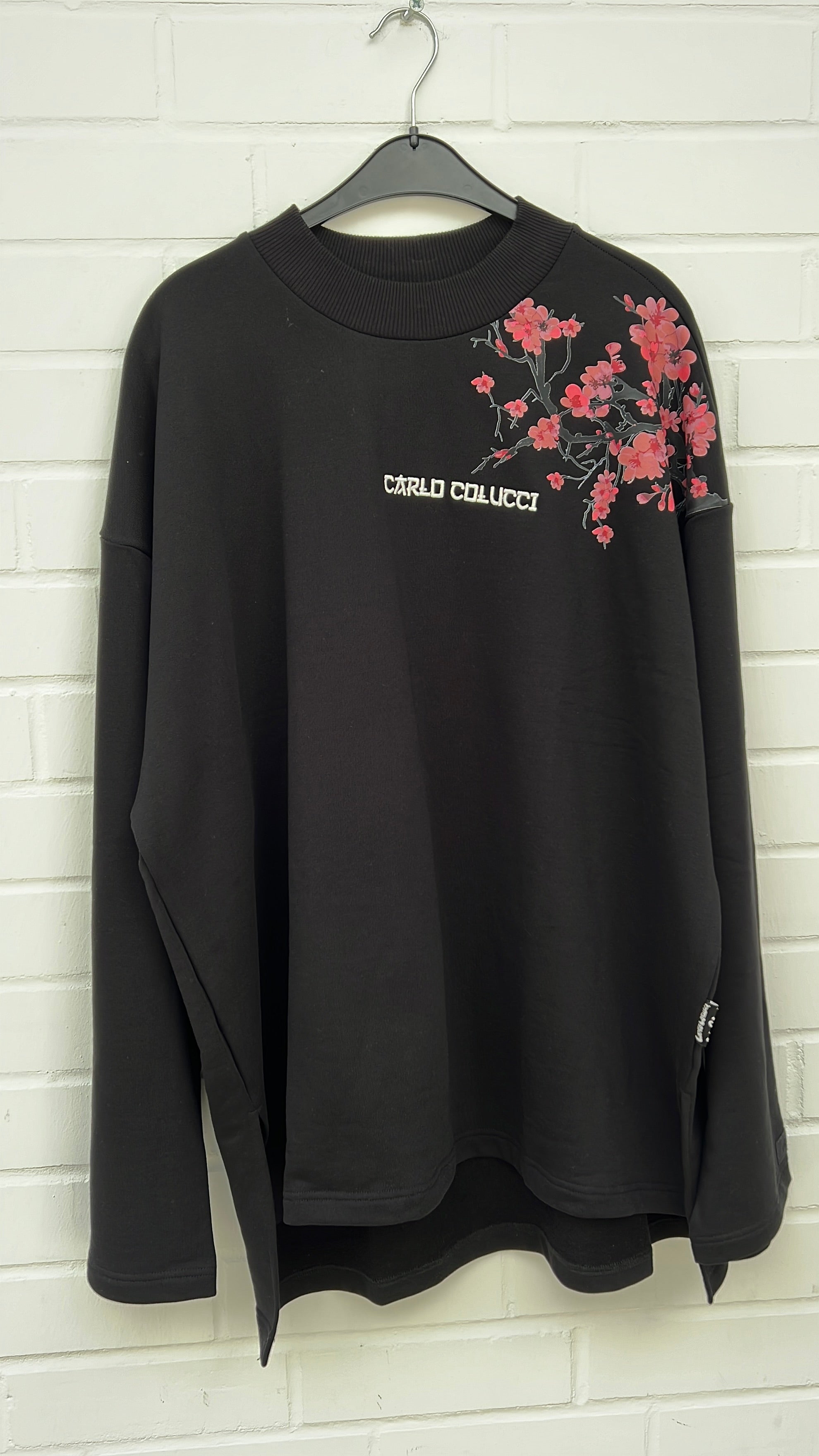 (95) Carlo Colucci Unisex Sweatshirt schwarzmuster
