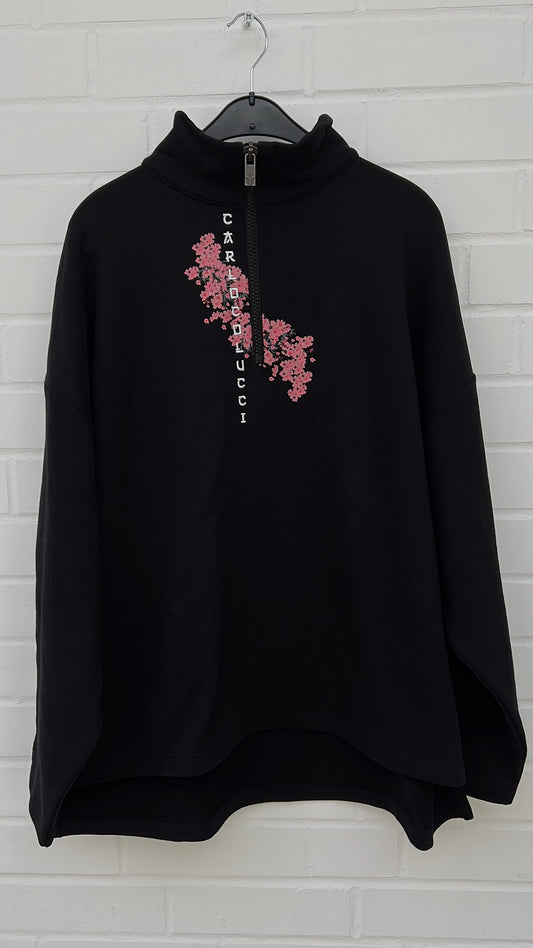 (Strange2) Carlo Colucci Unisex Swearshirt SchwarzMuster Gr.L