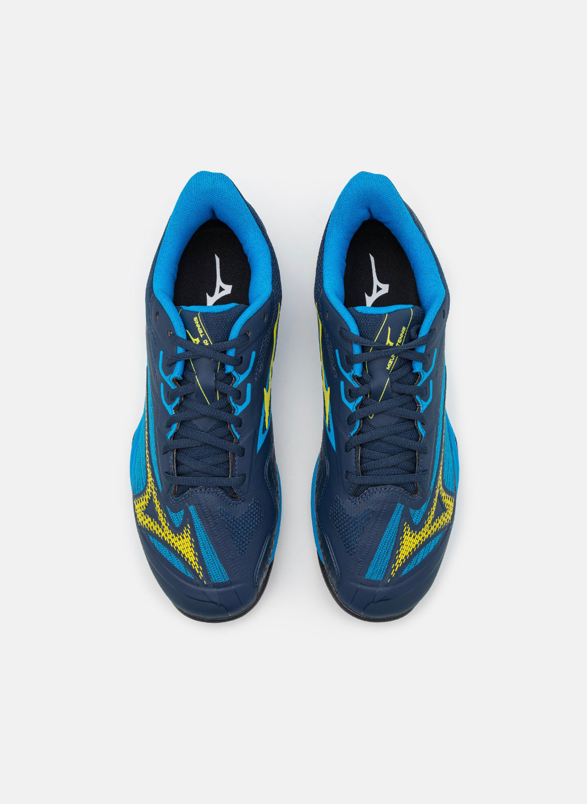 MIZUNO chaussures de tennis taille 42 hommes jaune fluo/bleu