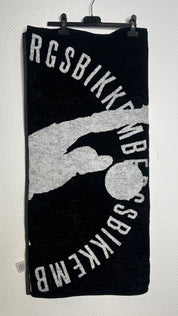 Bikkembergs Beachwear Strandhandtuch 100% Baumwolle Handtuch Schwarz / Weiß / Navy / Gelb