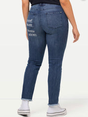 (U6) Ulla popken Jeans mit Schrift 806381 902