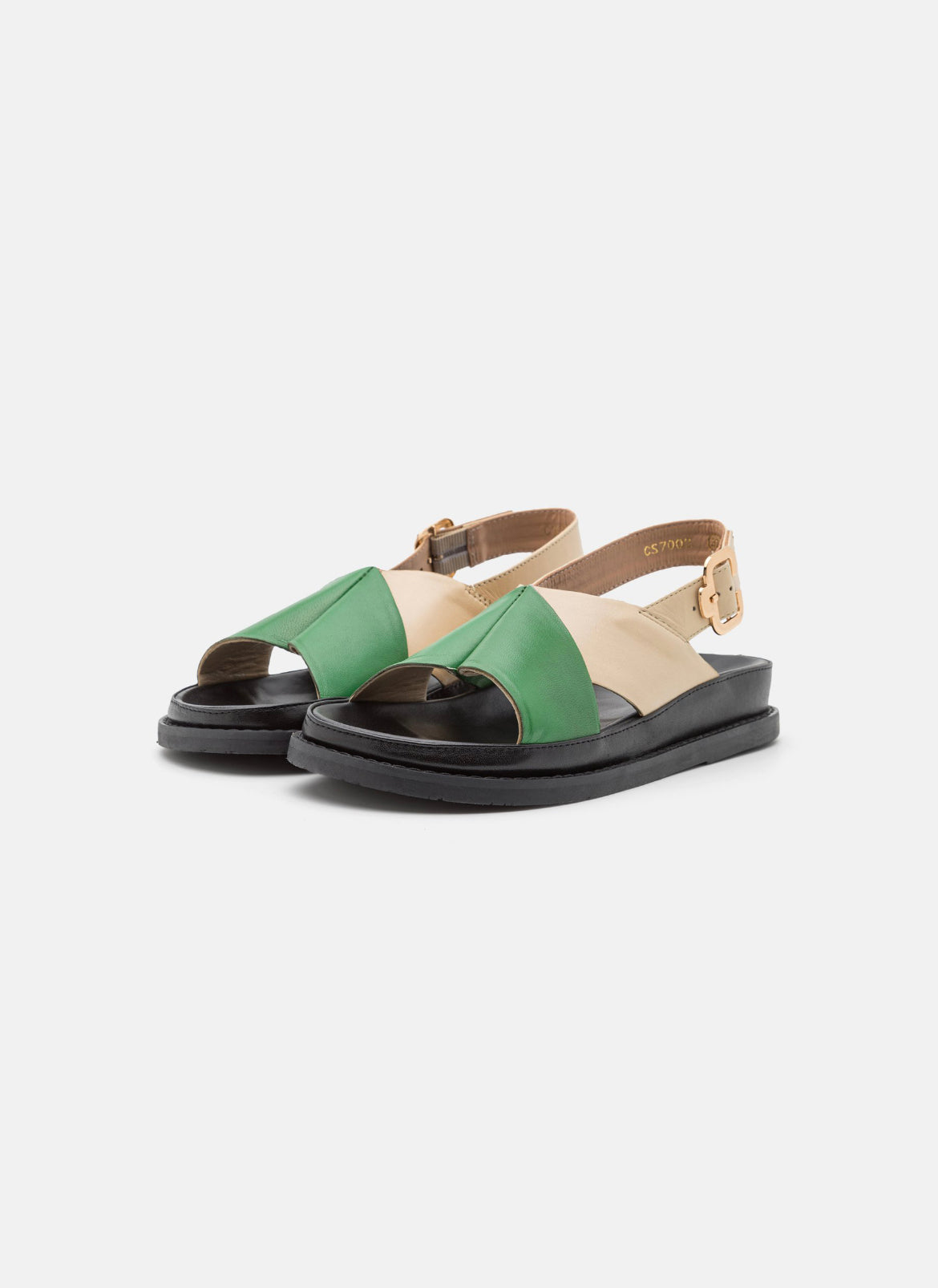 COPENHAGEN SHOES Riemensandalette Gr 36 Damen green multi-coloured