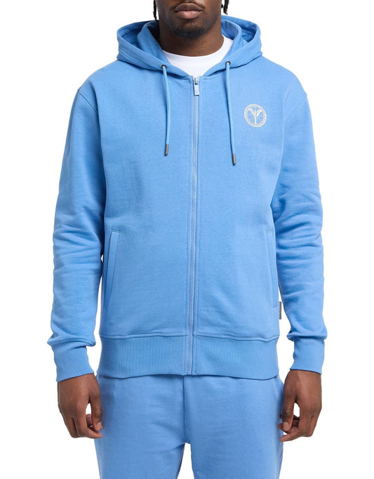 (177+178) Carlo Colucci Anzug Short + Sweatjacke hellblau
