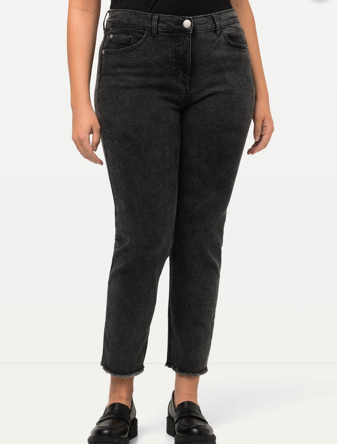 (U35) Ulla Popken Jeans Dunkel grau 808302 906
