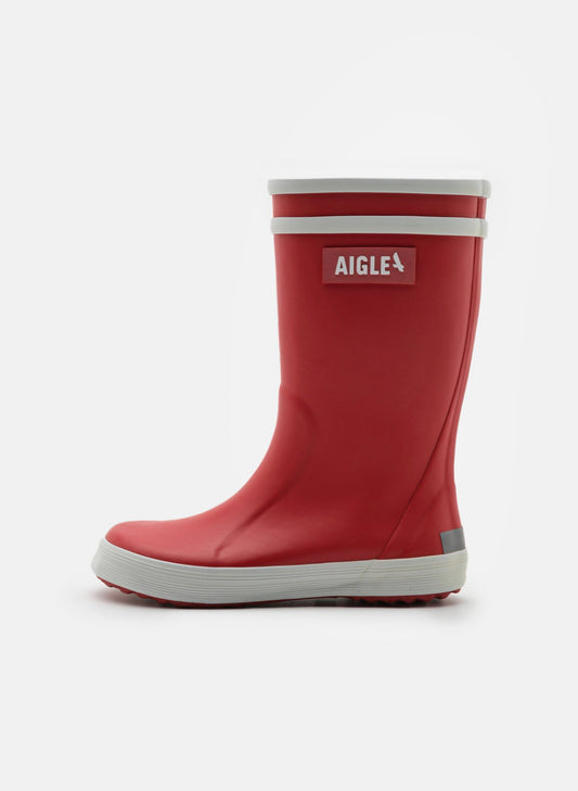 AIGLE bottes en caoutchouc taille 25 enfants rouge/blanc