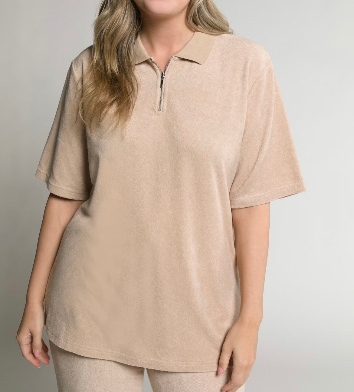 Ulla Popken Poloshirt Beige 793161 300 (U14)