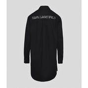 KARL LAGERFELD Tunic Shirt Hemdkleid 100% Cotton schwarz