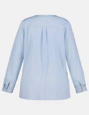 Ulla Popken Hemd Blau/Weiß 790044 700 (U25)