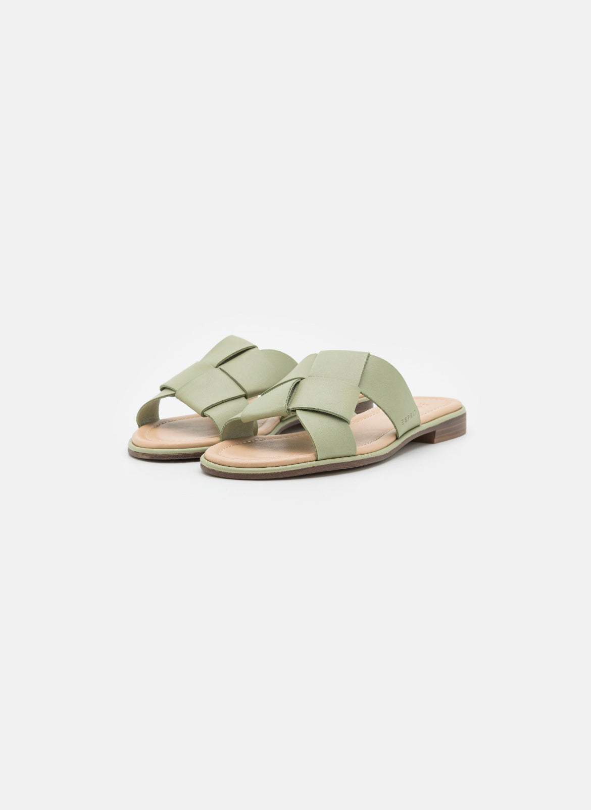 ESPRIT mules plates taille 36 pour femmes vert poussiéreux