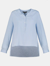 Ulla Popken Hemd Blau/Weiß 790044 700 (U25)