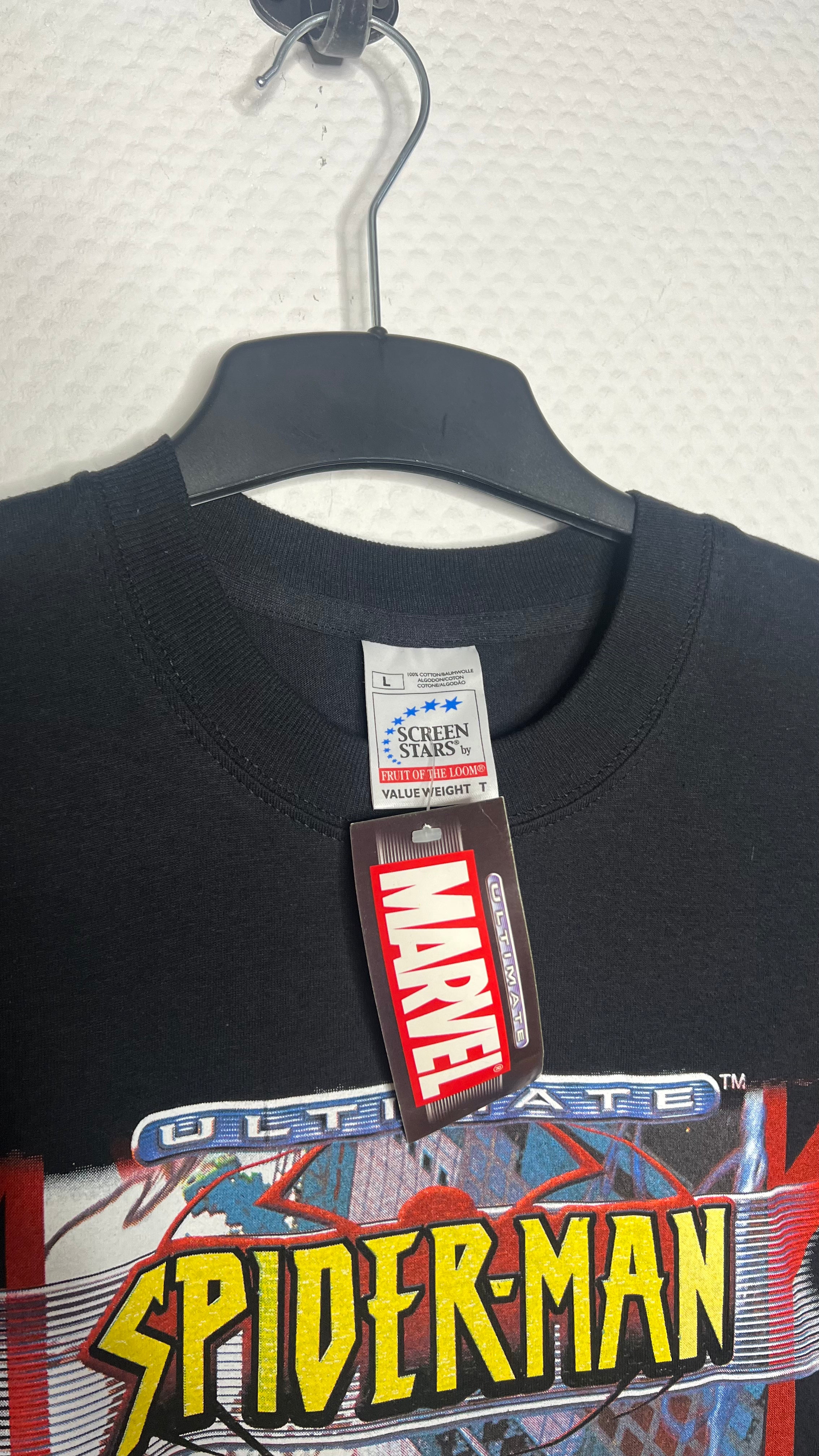 Ultimate Marvel 2001 Vintage Original Hang Tag Spiderman Gr. L Screen Stars