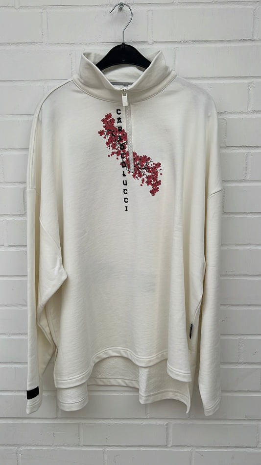 (62) Carlo Colucci Unisex Sweatshirt weißmuster Gr.L