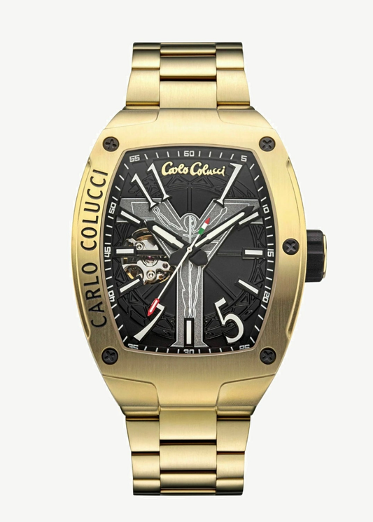 Nr8 Carlo Colucci Armbanduhr gold Automatik + 2 Jahre Herstellergarantie