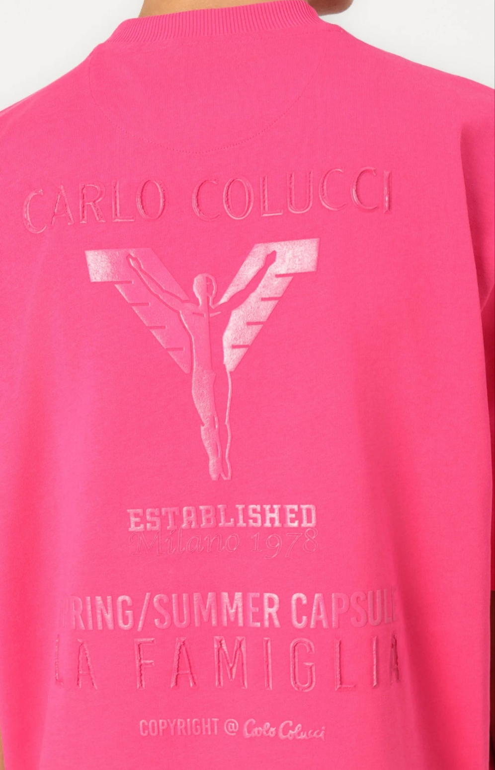 (40) Carlo Colucci TShirt pink unisex oversize