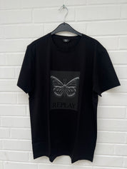 REPLAY Tshirt Butterfly Black GrXXL
