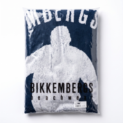 Bikkembergs Beachwear Strandhandtuch 100% Baumwolle Handtuch Schwarz / Weiß / Navy / Gelb