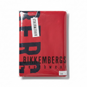 Bikkembergs Beachwear Strandhandtuch Logo 100% Baumwolle Rot / Weiß / Navy