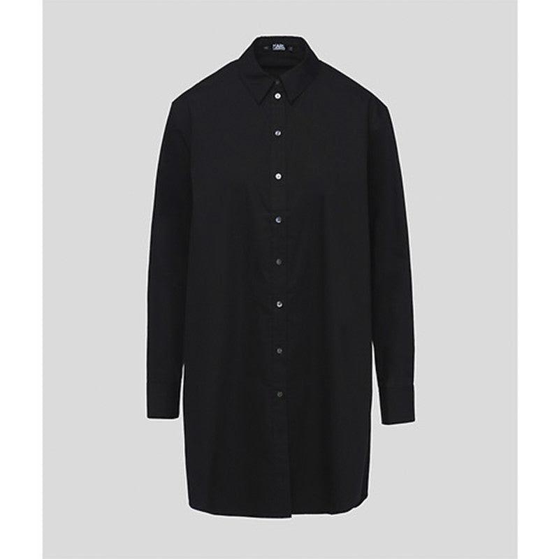 KARL LAGERFELD Tunic Shirt Hemdkleid 100% Cotton schwarz